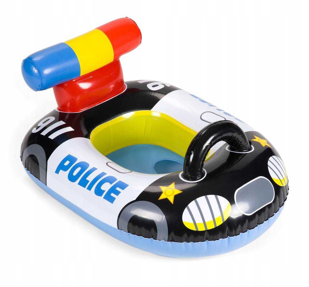 koło do pływania ponton POLICJA AUTO z bezpiecznym siedziskiem