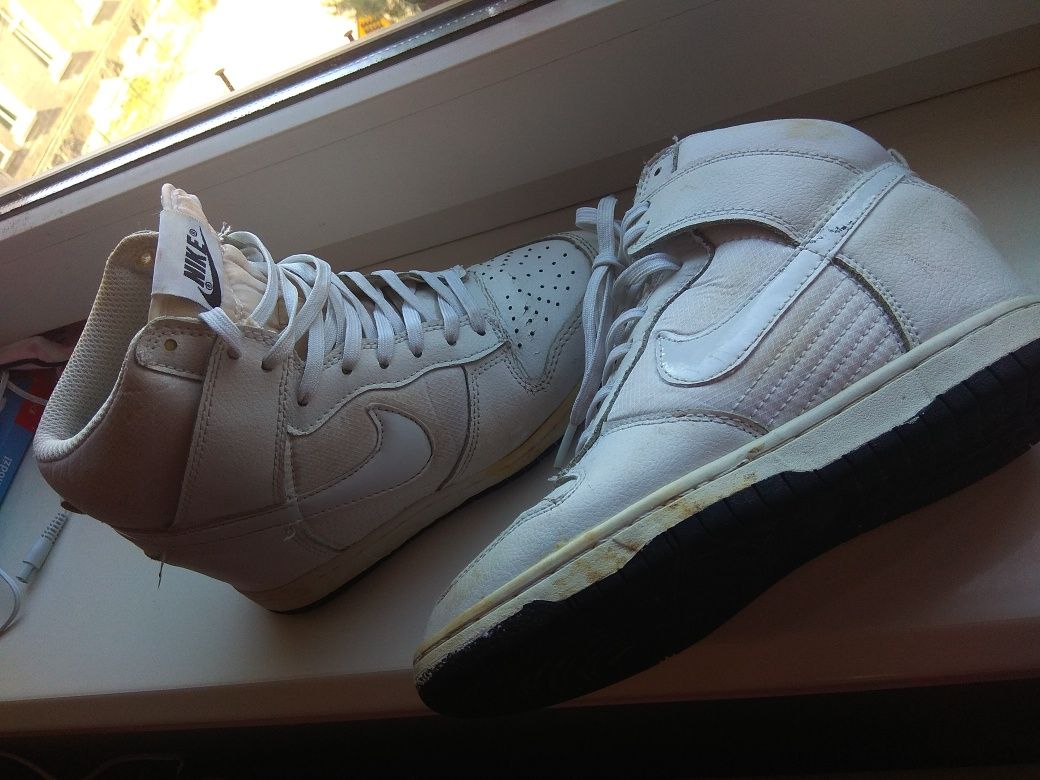 Nike dunk sky hi buty sneakersy na koturnie 37 białe adidasy sportowe