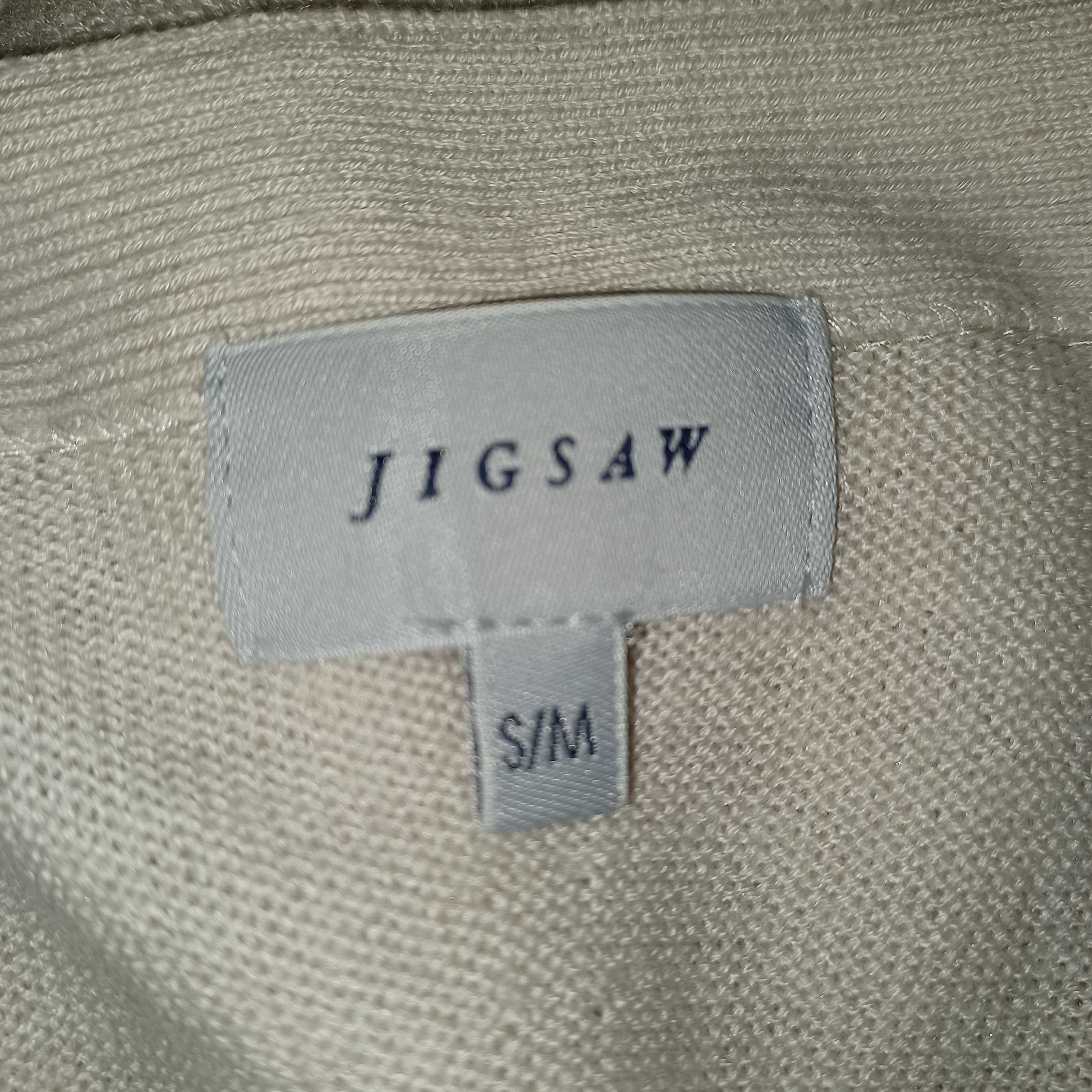 JIGSAW sweter jasny beż 50%wełna+ 50%wiskoza SUPER stan dla M+
