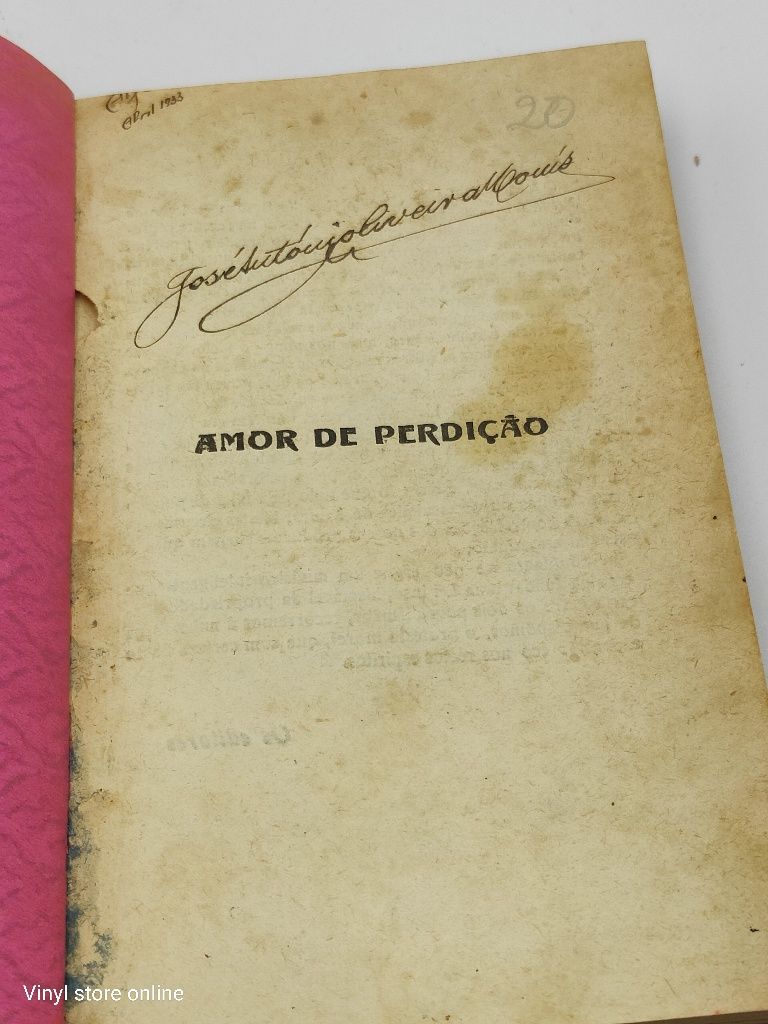 LIVRO -. Camilo Castelo Branco - Amor de Perdição - Ref-CXB