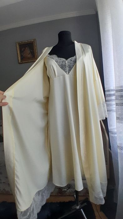 Комплект, пеньюар халат, піжама, нічна сорочка L 48р.