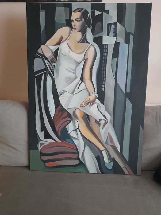 Sprzedam obraz 100 na 70 cm Allan Bott- Tamara Łempicka