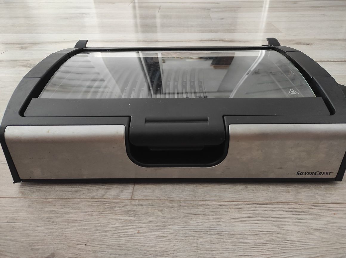 Grill elektryczny Silvercrest szklana pokrywa