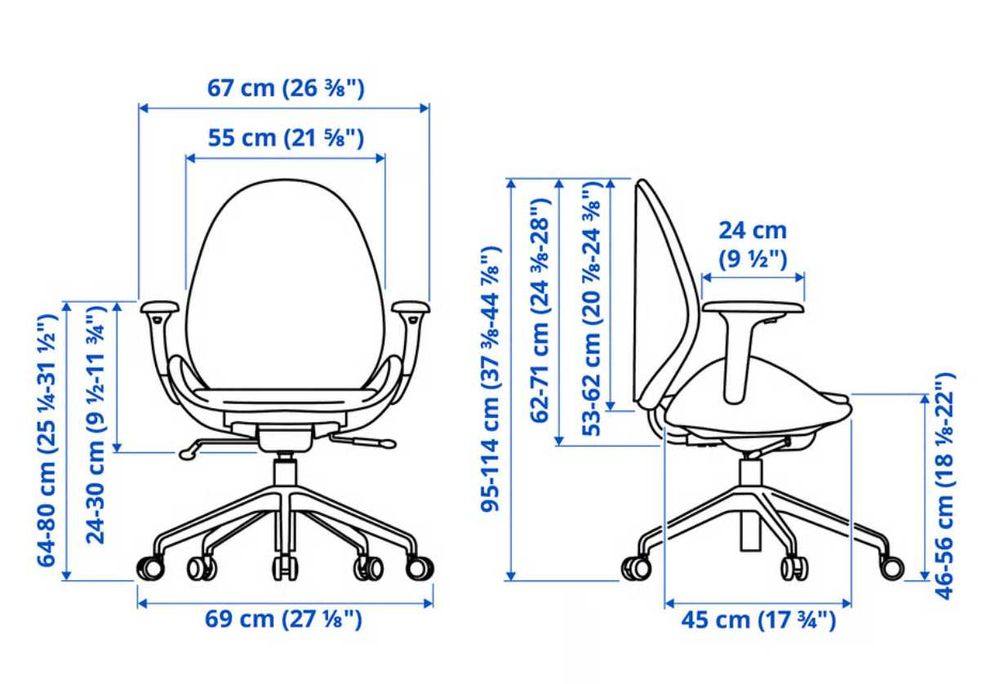 HATTEFJÄLL
Krzesło biurowe z podłokietnikami, Gunnared beżowy/biały