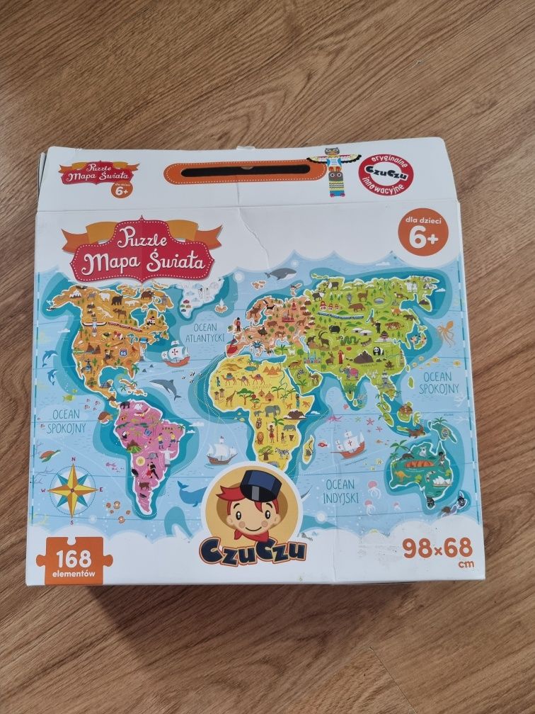 Puzzle czuczu mapa świata