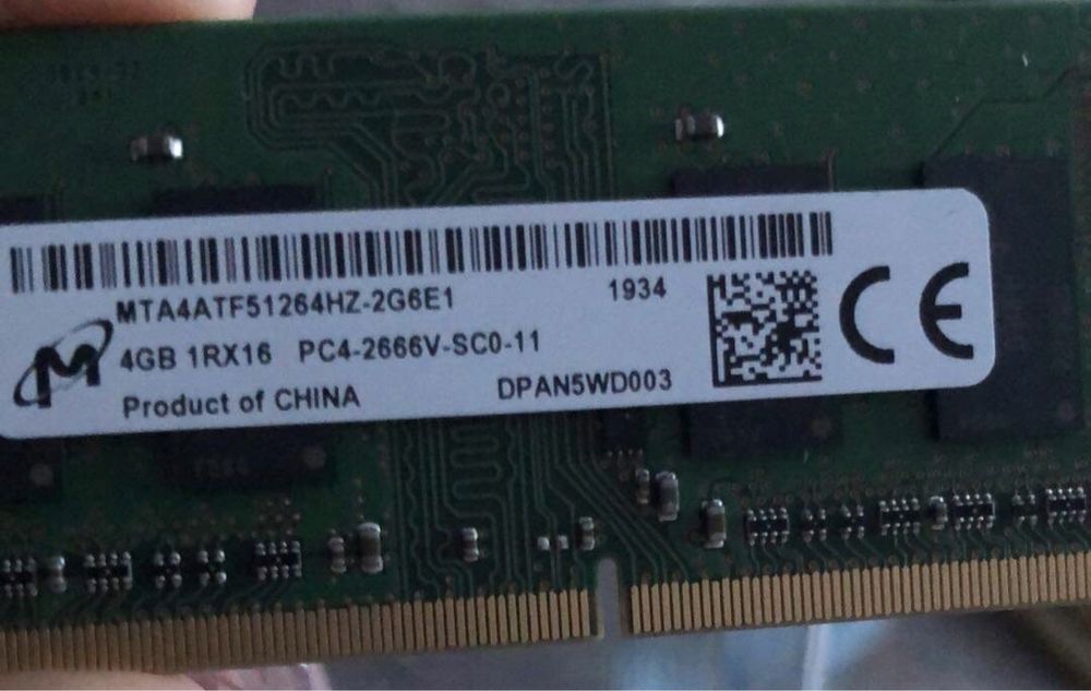 Micron DDR4 4GB 2666MHz CL19 1.2V 1Rx16