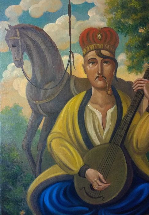 "Козак Мамай" картина маслом.
