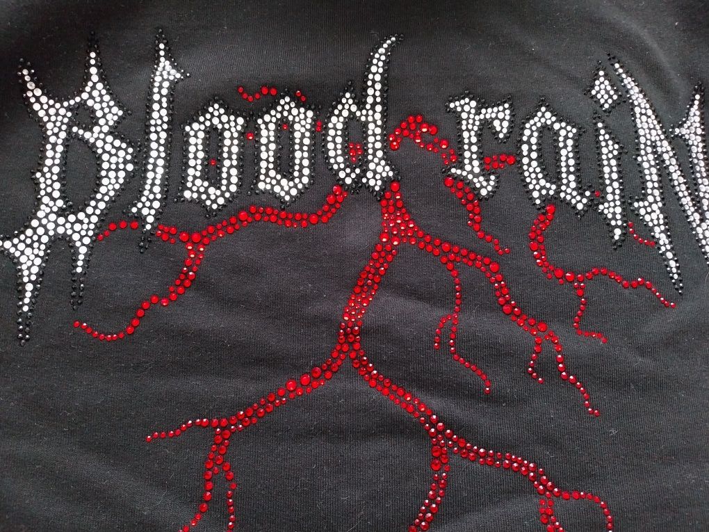 Bluza z kapturem kryształki Disarray Blood Rain roz S