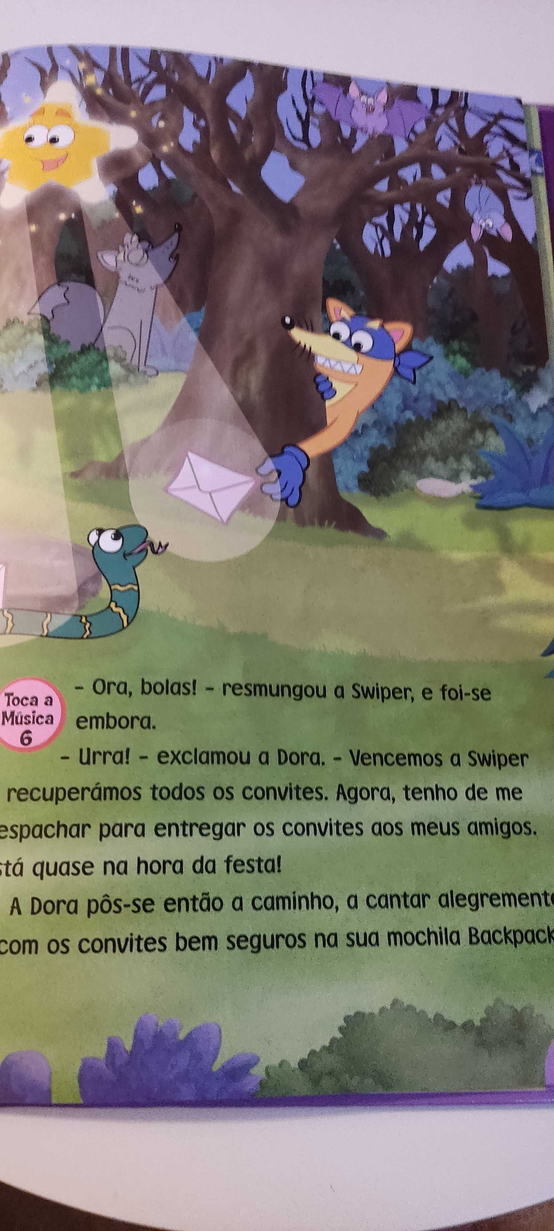Livro com músicas da Dora