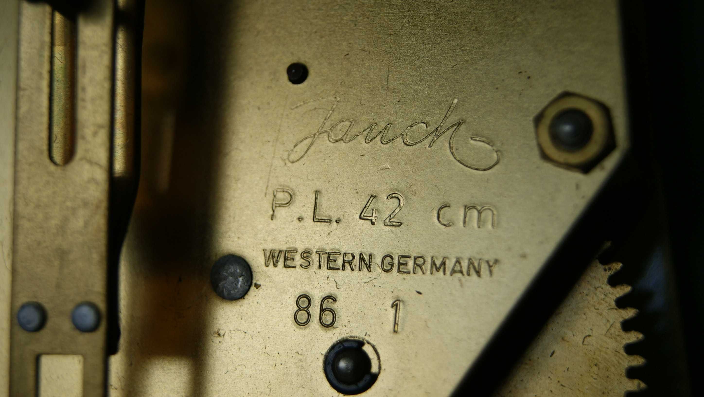 358 Zegar wiszący mechaniczny Jauch z 1986 roku