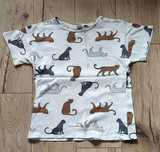 Koszulka t-shirt dziewczęcy biały w pantery Little Kids 134