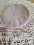 Wełniany beret szary