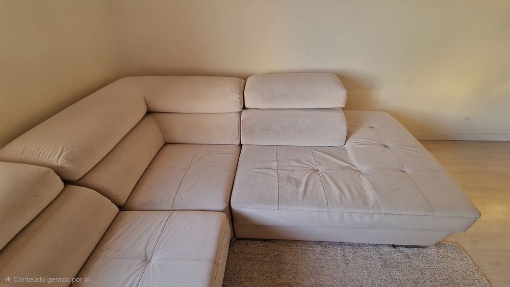 Sofa bege tamanho xl