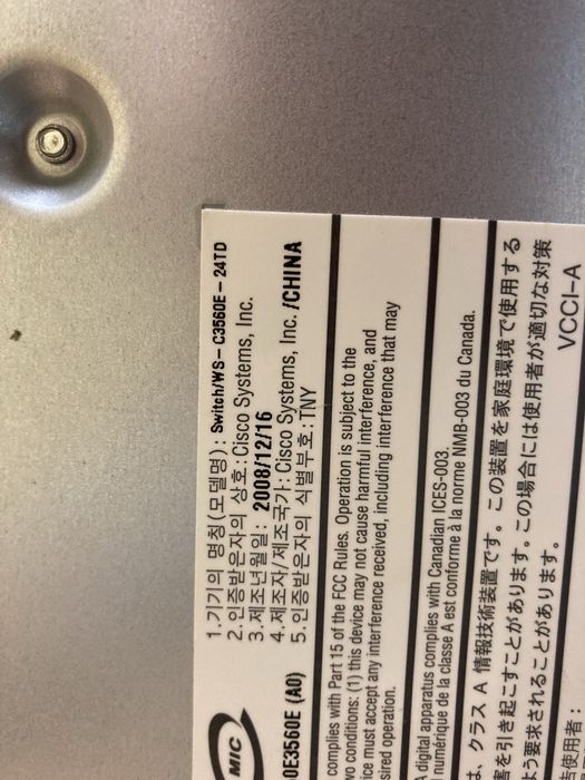 Switch Cisco 3560-E Layer 3