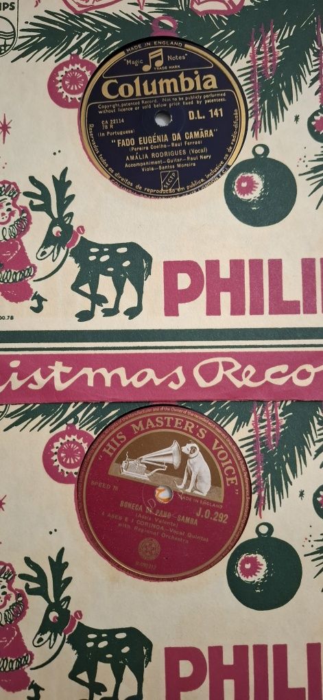 Discos antigos com capa oferta de natal