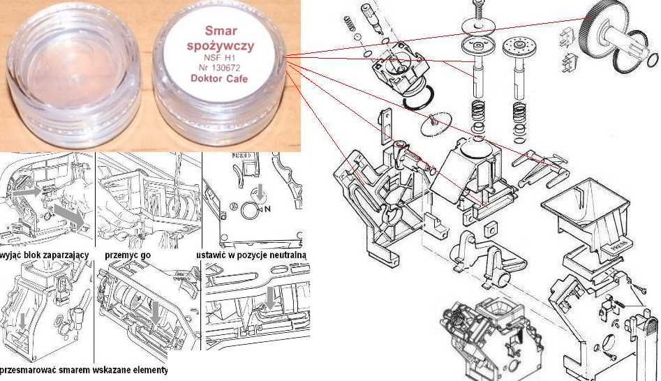 Zestaw uszczelki smar odkamieniacz ekspres Philips Saeco Gaggia SUP HD