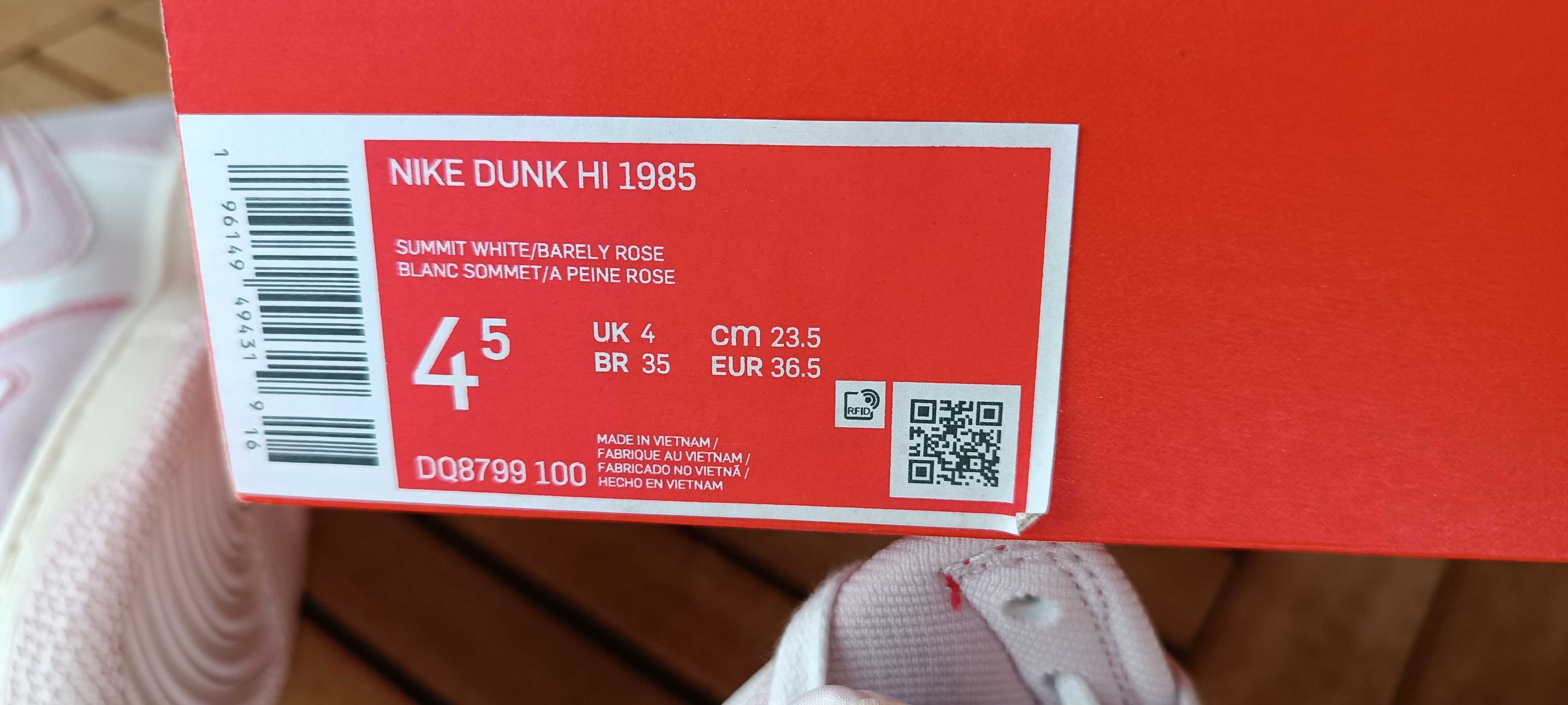 (r. 36 - 23,5 cm) Nike Dunk High 1985 Barely Rose Denim DQ8799,-100