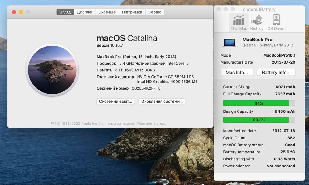 Macbook Pro 15 Retina 2013 i7 2.4/3.5Ghz | 8GB Ram | SSD 256Gb | GT650