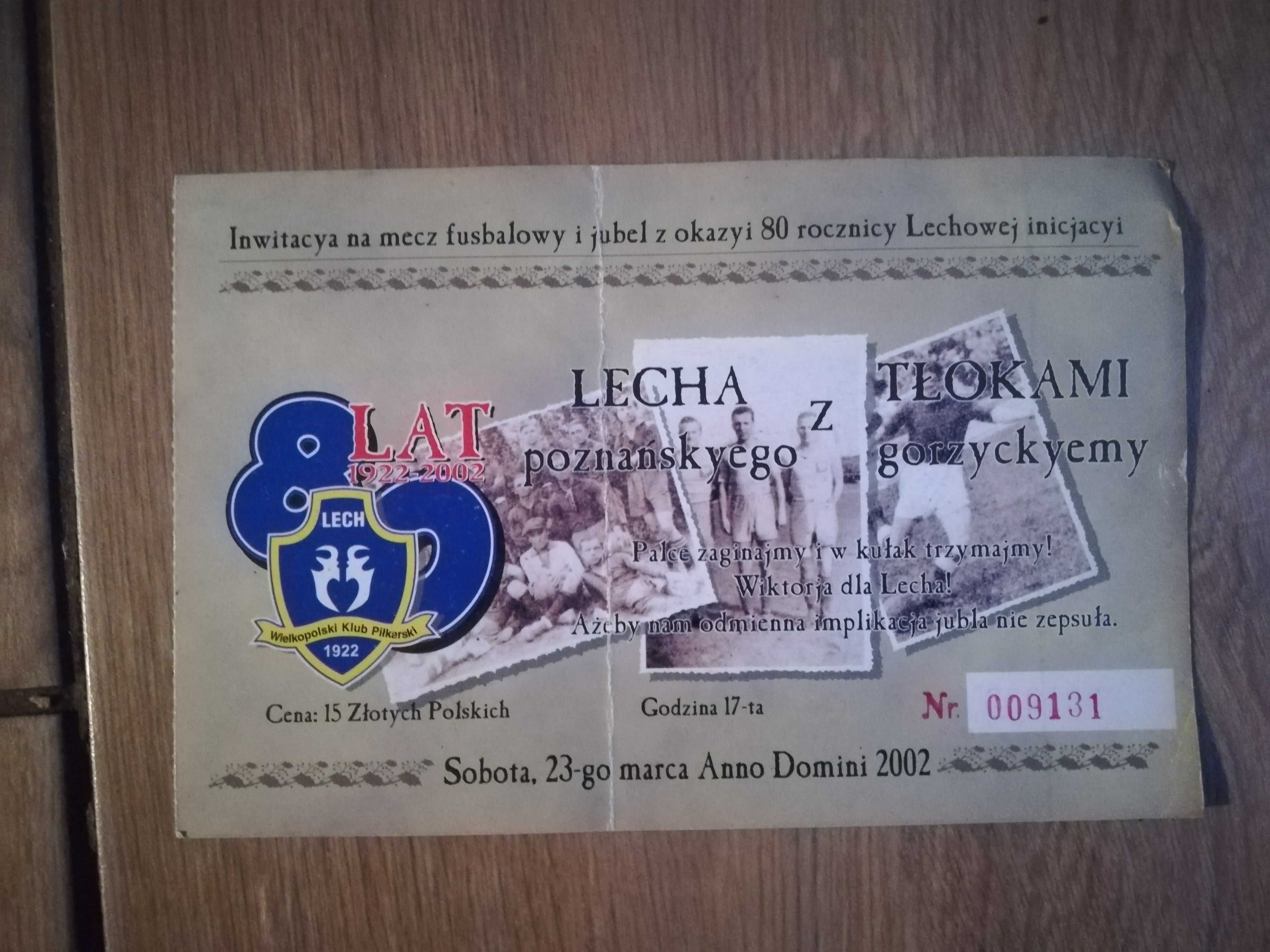 Bilety Lech Poznań 51 sztuk lata dwutysięczne