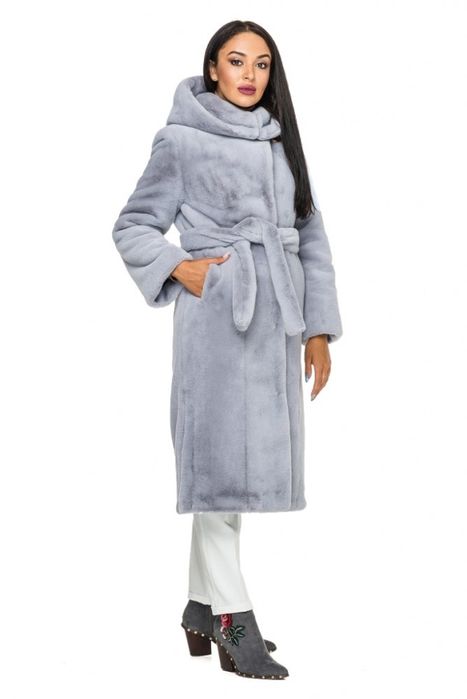 Шуба з еко хутра кролика