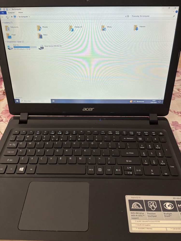 Laptop Acer Aspire ES 15 z torba