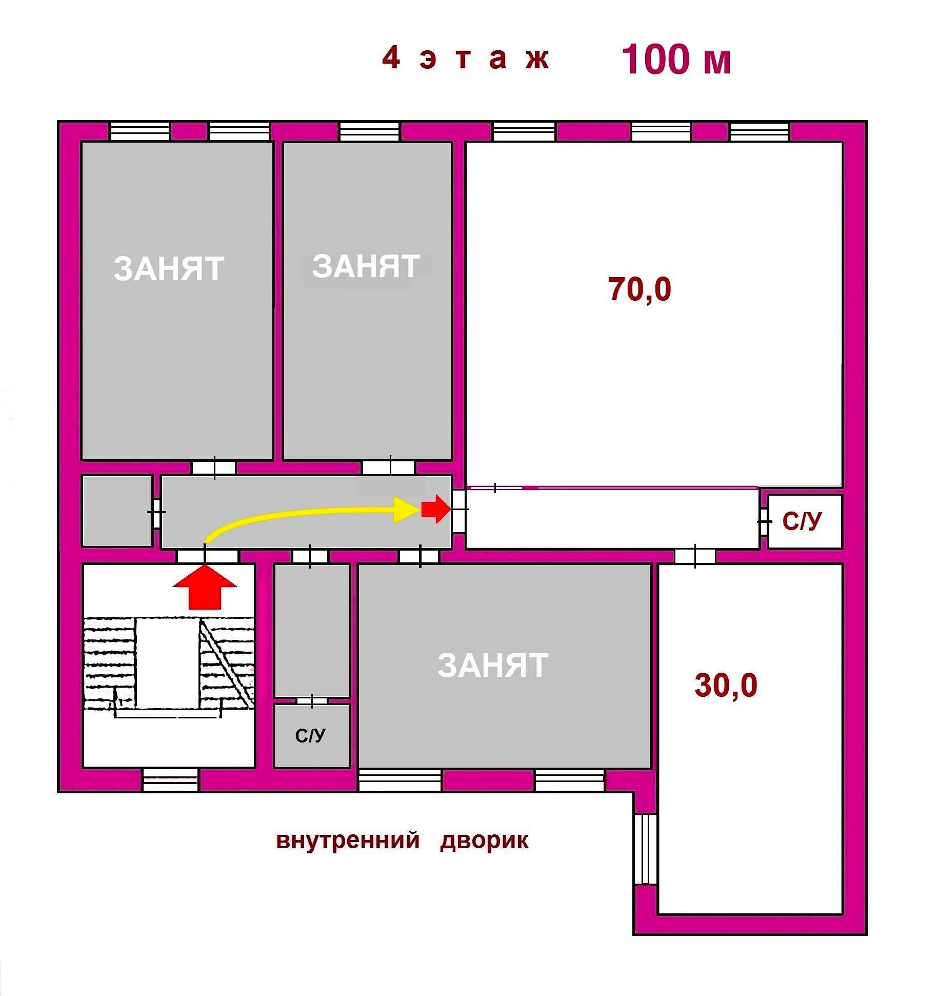 Аренда Сдам 100m² Open Space +1 каб БЦ Торговая Коблевская Cвeт всегда