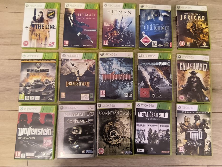 Xbox 360 zestaw wielu Gier