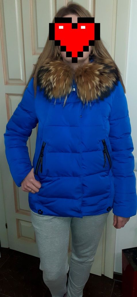 Зимова куртка 46 розмір, пухова