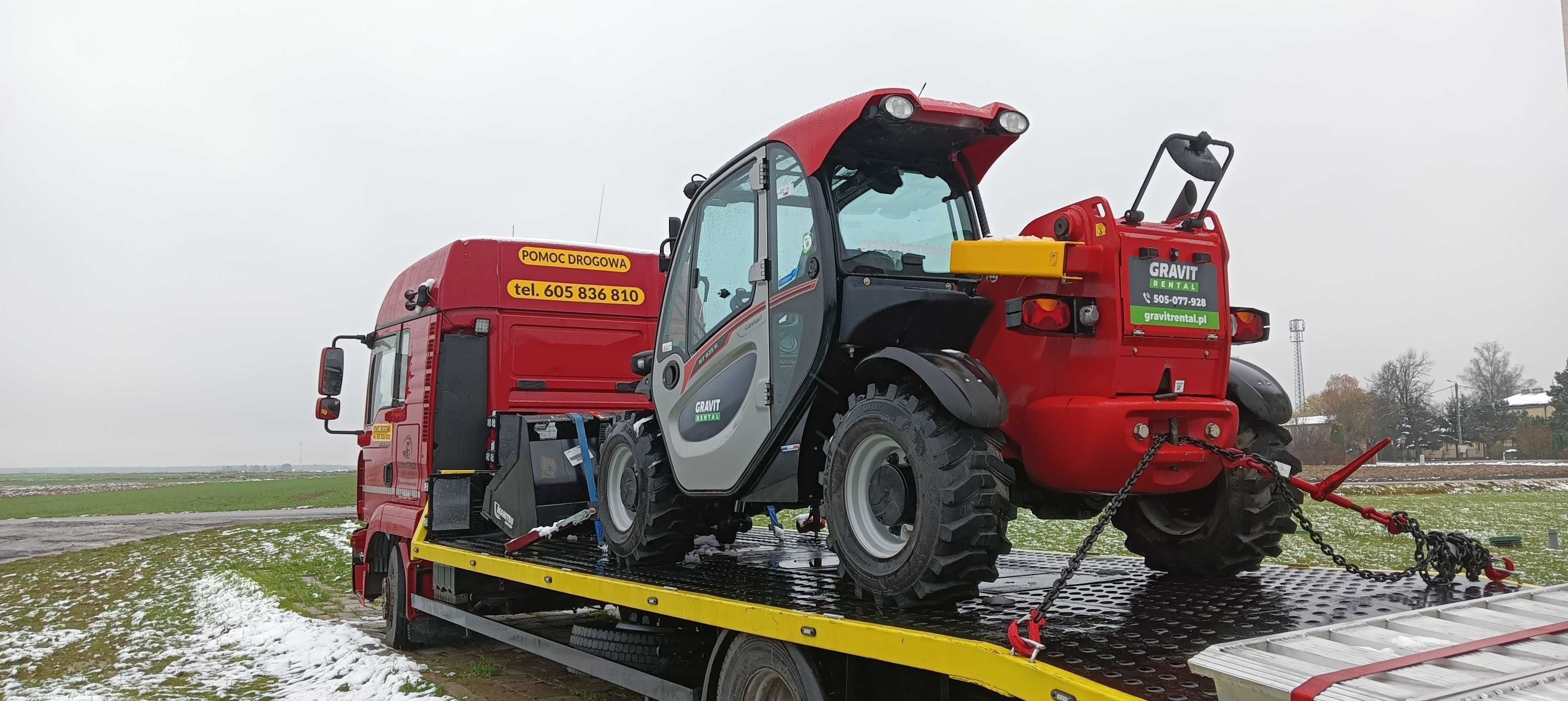 Pomoc Drogowa Transport Maszyn Rolniczych Budowlanych Laweta