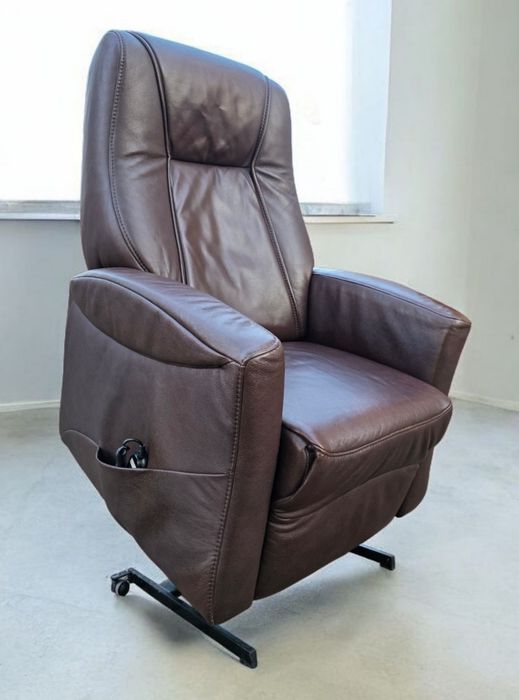 FOTEL Relax HIMOLLA z Funkcją Wstawania 100% Skóra Naturalna WYSYŁKA