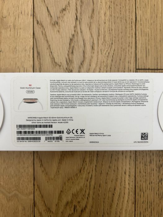 Apple Watch SE 40mm Gold Cellular – stan bardzo dobry