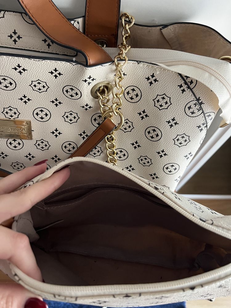 Mala + bolsa da LV