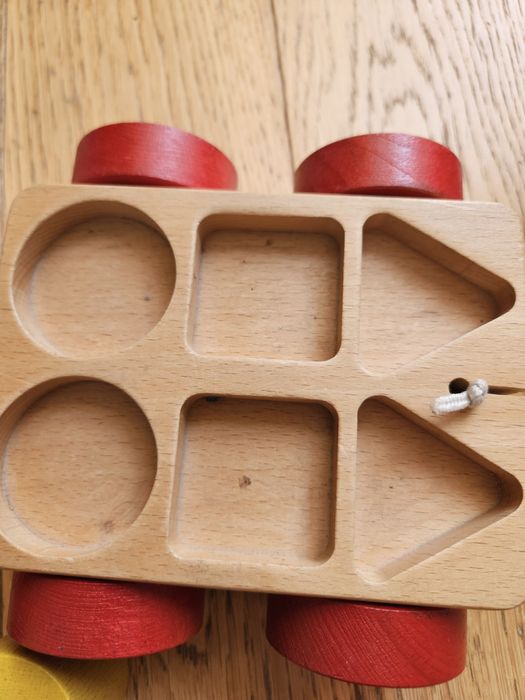 Drewniany dźwig Ikea klocki magnes