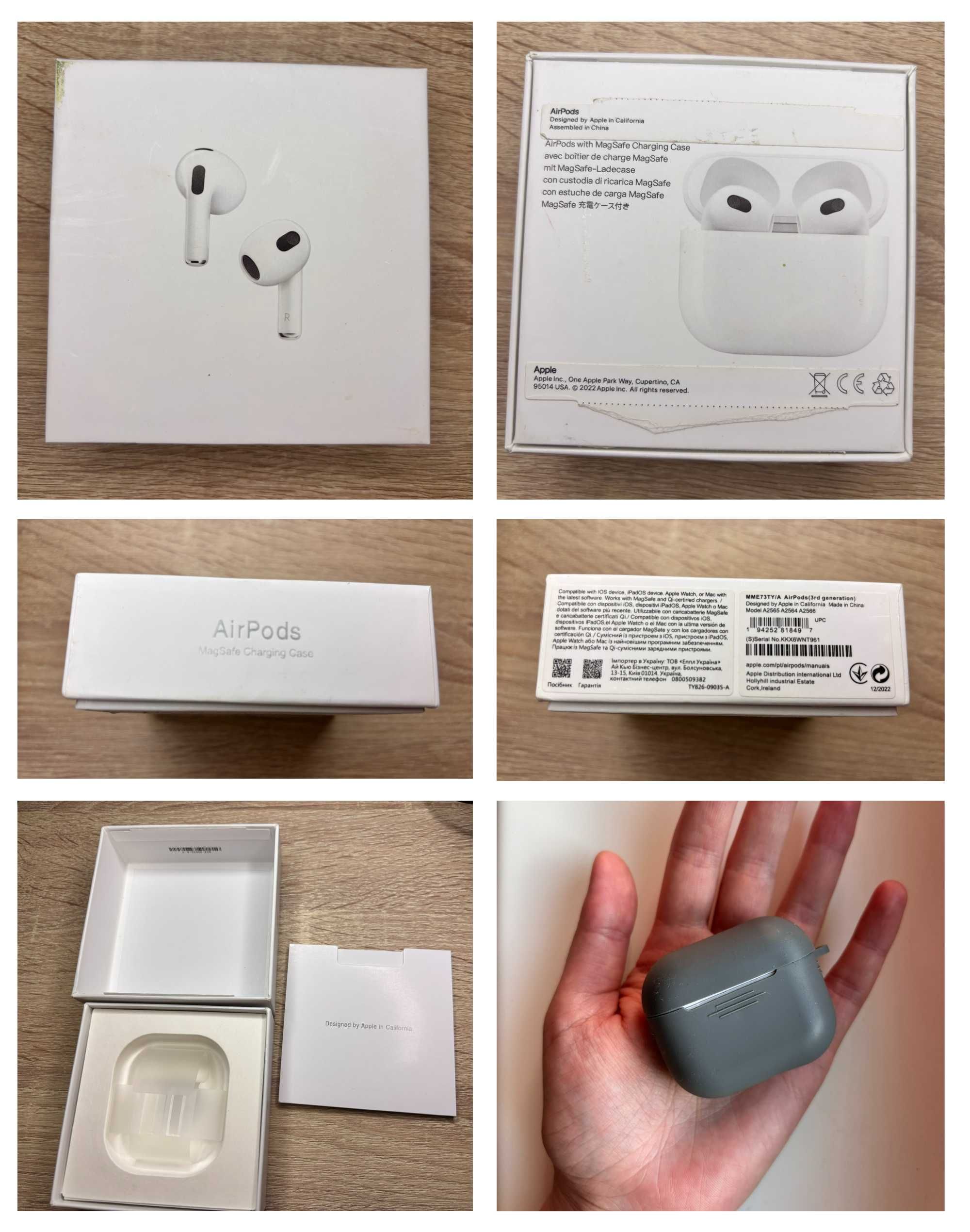 Беспроводные наушники AirPods 3 c коробкой + чехол в подарок