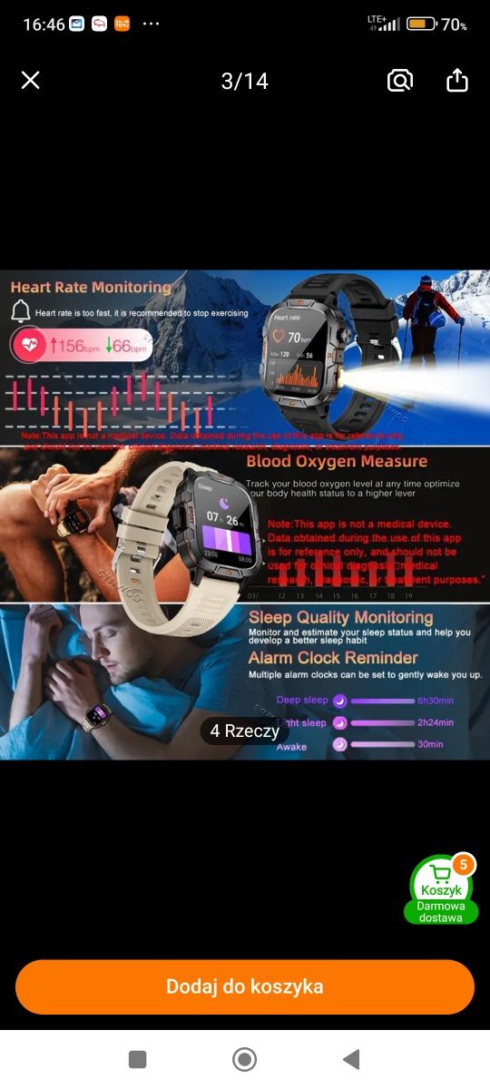 zegarek smartwatch NÓWKA SZTUKA