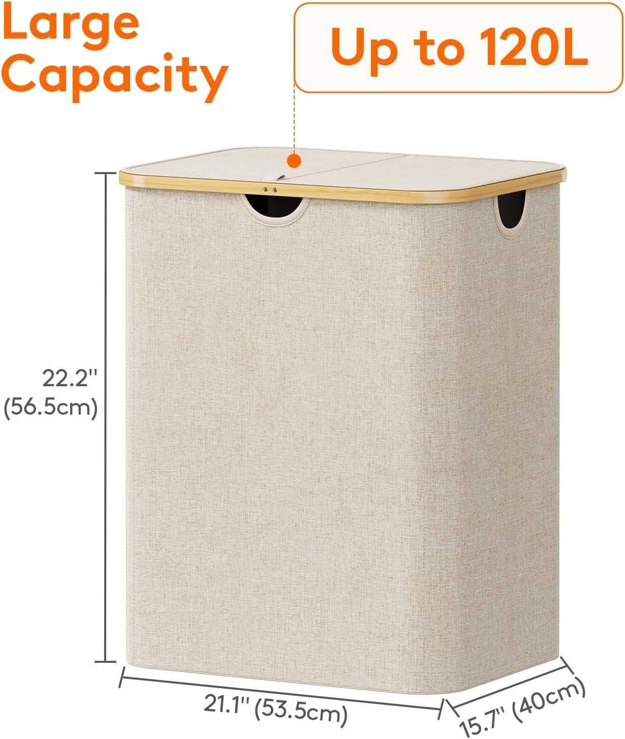 Nowy kosz na pranie /składany pojemnik /organizer / sorter 120L !3858!