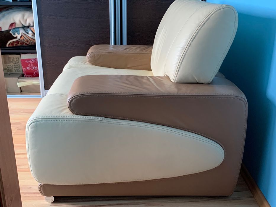 Fotel ze skóry cielęcej firmy „des”