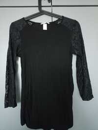 Czarna bluzka ciążowa z koronką H&M mama