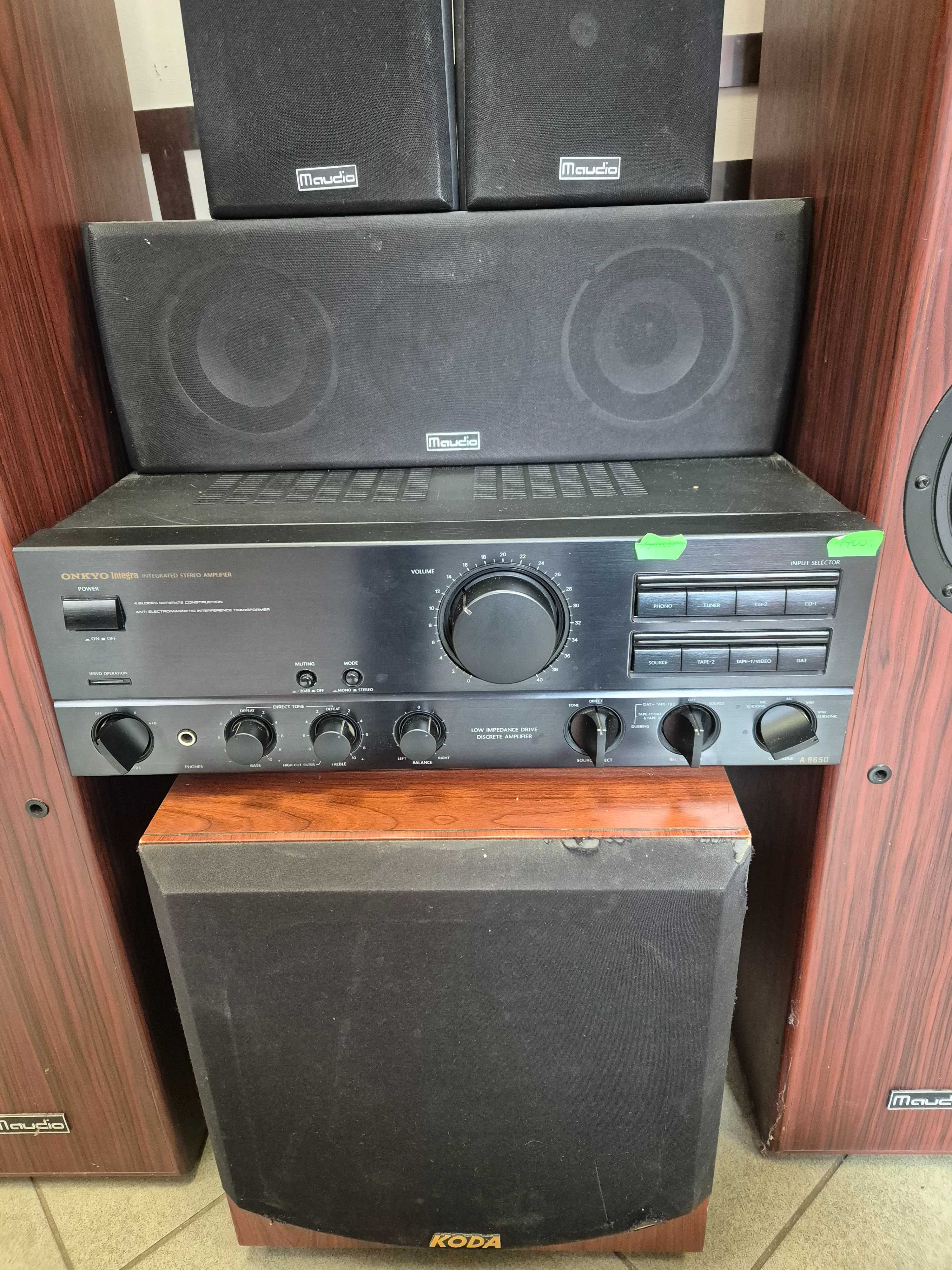 zestaw kolumn koda maudio + amplituner onkyo