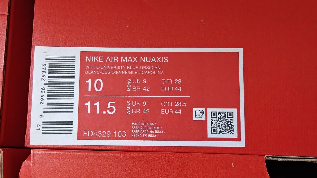 Nike Air Max Nuaxis białe R 44 i inne NOWE