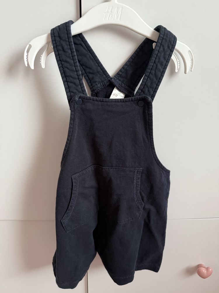 Szorty 92 h&m, ogrodniczki h&m 98