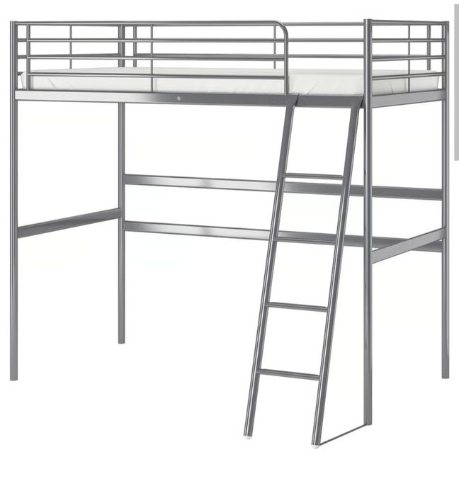 SVÄRTA
rama łóżka na antresoli, 90x200 cm, srebrny