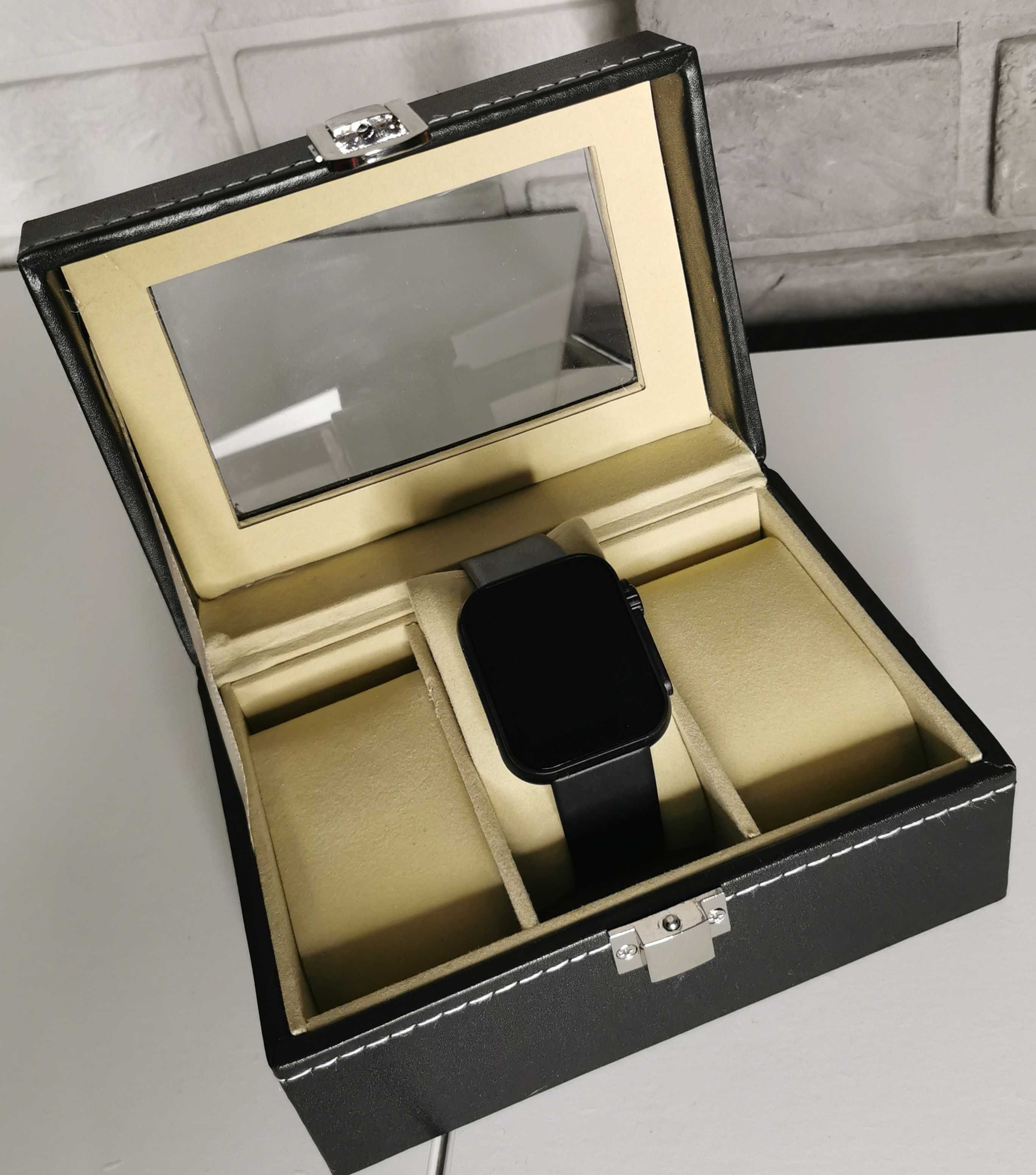 Zegarek Smartwatch smart opaska smart kwadratowa koperta czarny black