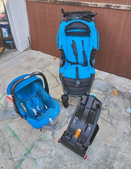 Carrinho + ovo + base isofix britax