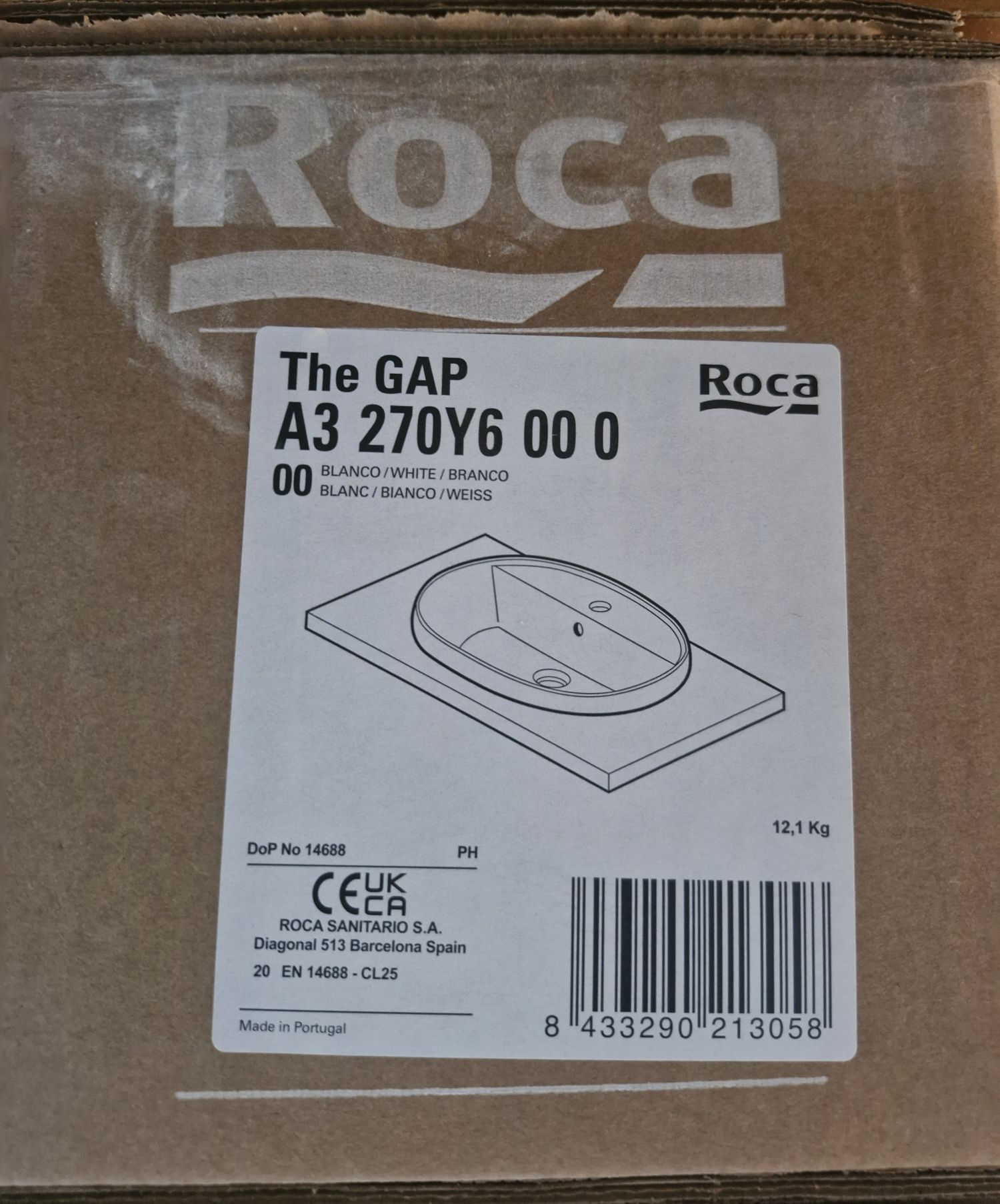 Umywalka ROCA ROUND 3270Y6..0 blatowa owalna NOWA