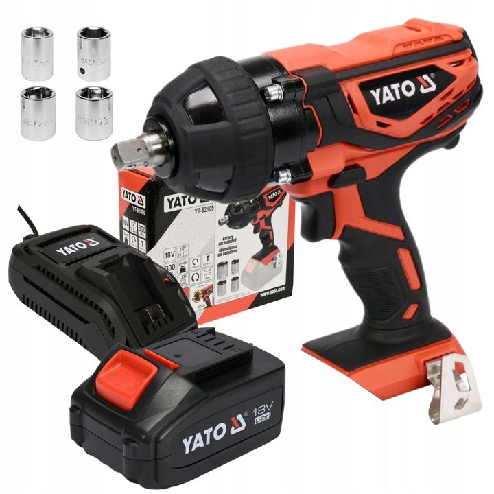 Yato Klucz Udarowy 1/2" Akumulatorowy 18v Do Kół +4ah