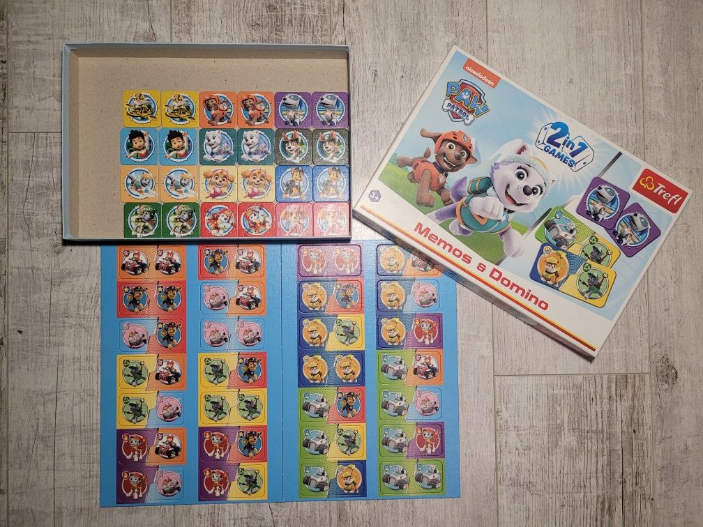 Puzzle, memo, domino, Peppa, Kubuś, Blaze, Psi Patrol, 3+, 4+