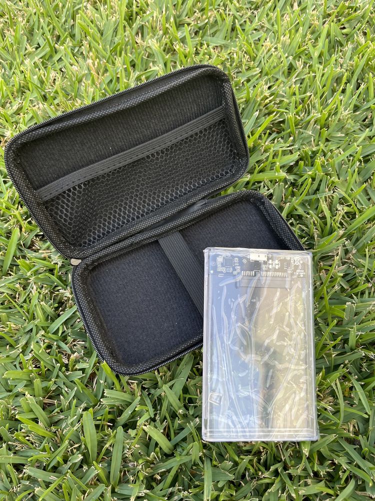 Caixa para disco + Bolsa Almofadada Capa Rígida | Novo e Resistente