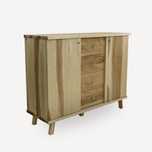 Komoda z litego drewna jesionowego 135 x 45 x 106 cm