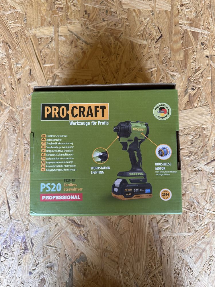 Акумуляторний гайковерт Procraft PS20 Імпакт 180Нм